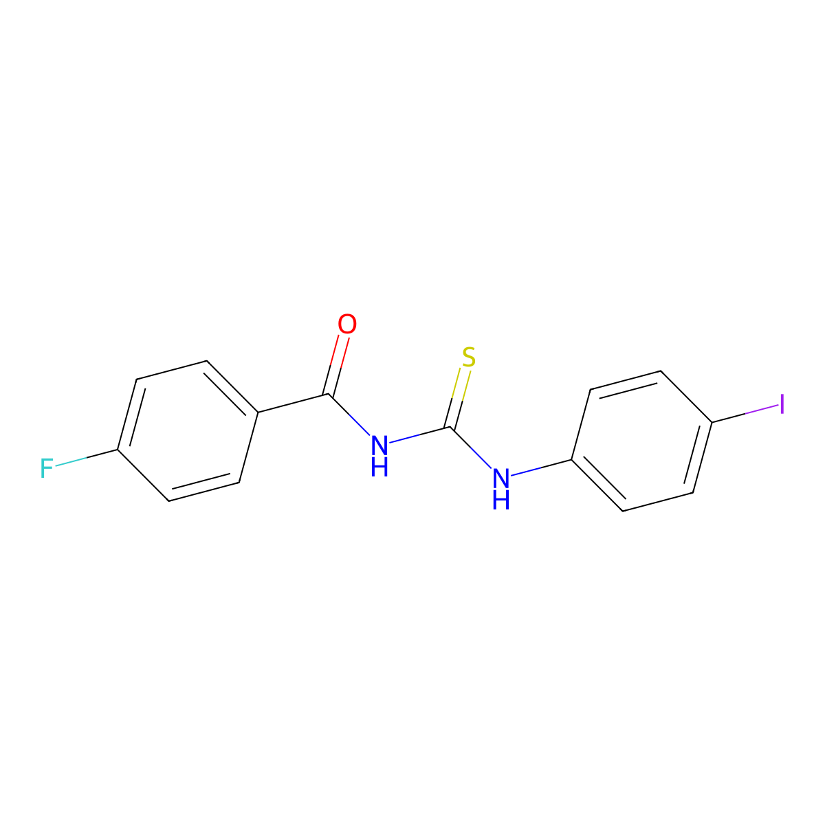 4-fluoro-N-[(4-iodophenyl)carbamothioyl]benzamide molecular structure, CAS 642947-13-5