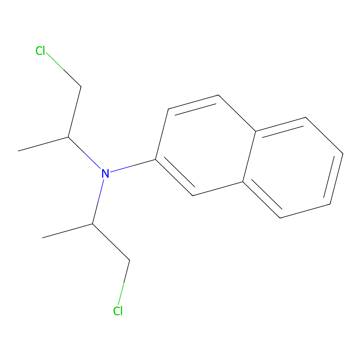 N,N-Bis(2-chloropropyl)-2-naphthalenamine molecular structure, CAS 64295-14-3