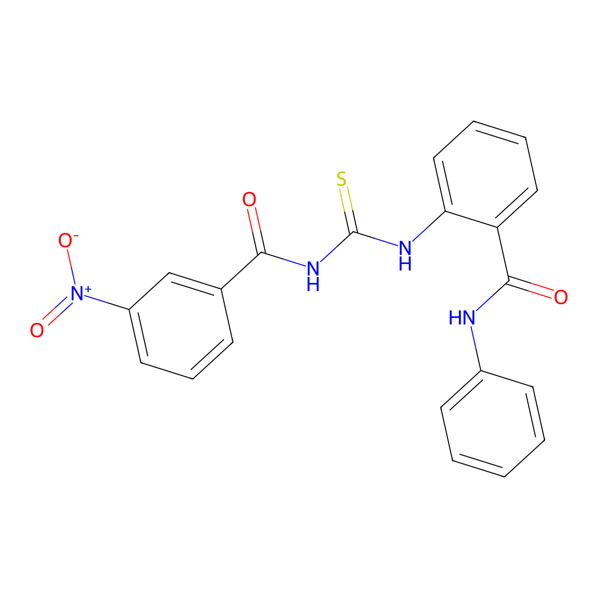 2-[(3-nitrobenzoyl)carbamothioylamino]-N-phenylbenzamide molecular structure, CAS 642951-66-4