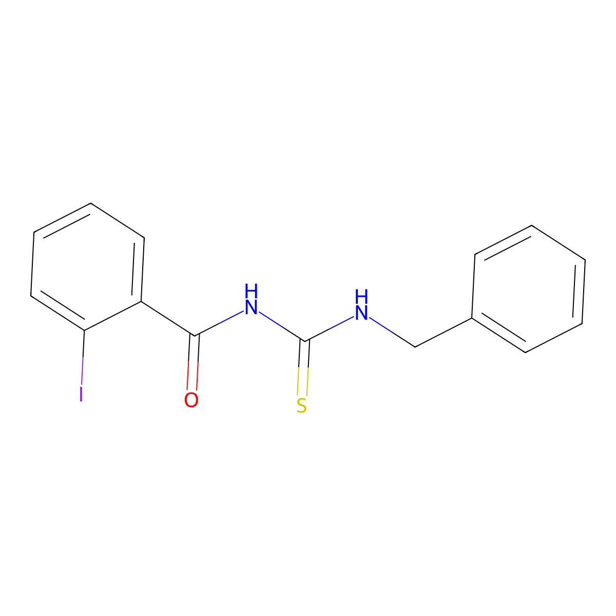 N-(benzylcarbamothioyl)-2-iodobenzamide molecular structure, CAS 642952-69-0