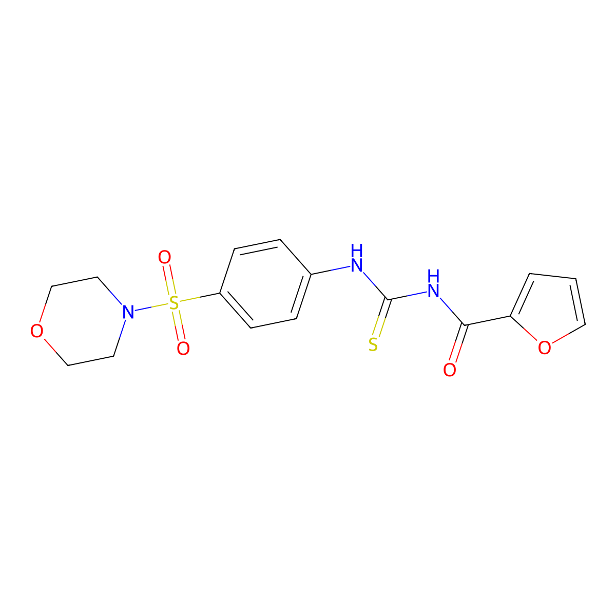 N-(2-furoyl)-N'-[4-(4-morpholinylsulfonyl)phenyl]thiourea molecular structure, CAS 642957-62-8