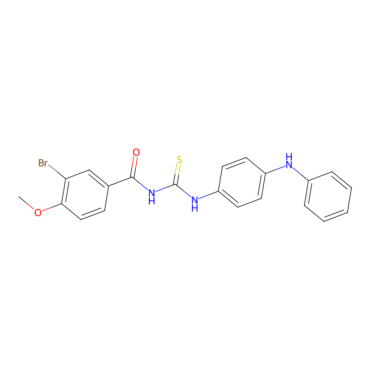 N-[(4-anilinophenyl)carbamothioyl]-3-bromo-4-methoxybenzamide molecular structure, CAS 642969-57-1