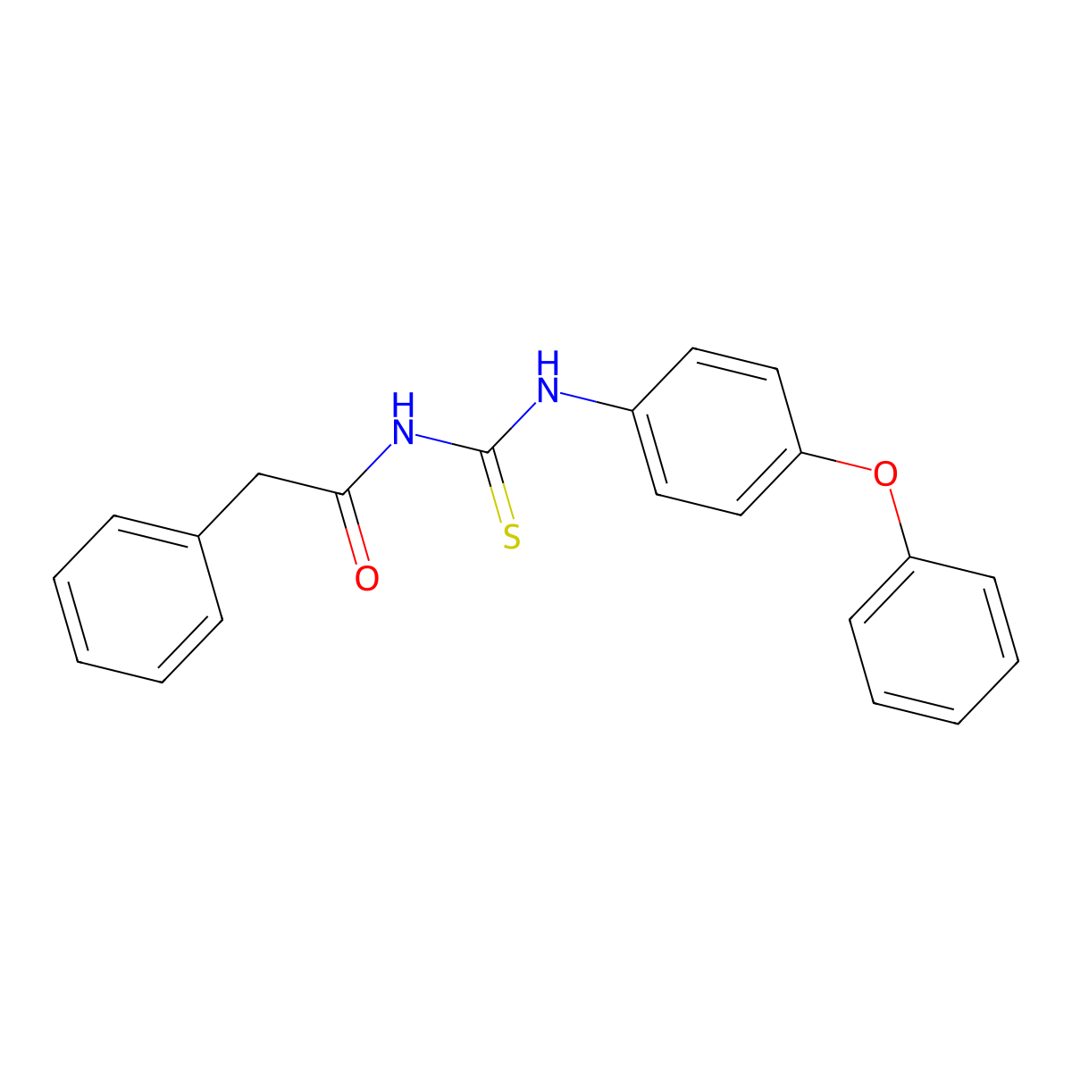 N-[(4-phenoxyphenyl)carbamothioyl]-2-phenylacetamide molecular structure, CAS 642969-59-3