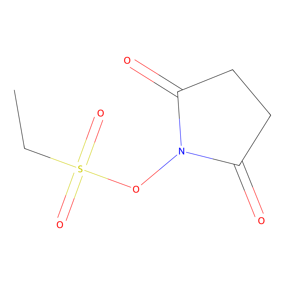 1-[(Ethanesulfonyl)oxy]pyrrolidine-2,5-dione molecular structure, CAS 64297-51-4