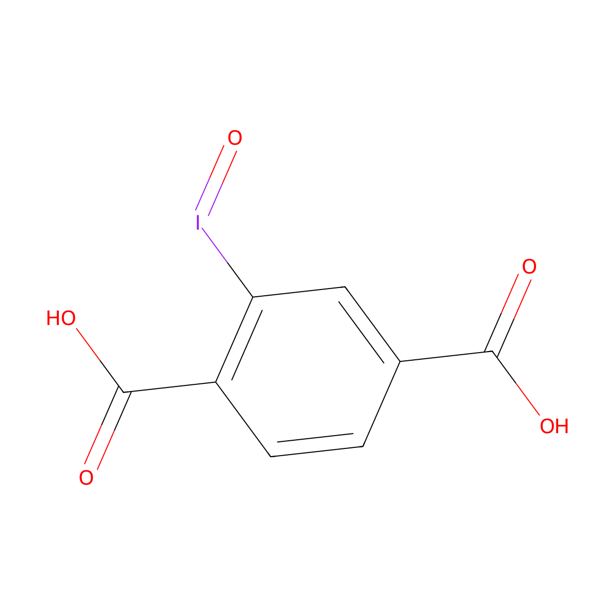 2-Iodosylbenzene-1,4-dicarboxylic acid molecular structure, CAS 64297-89-8