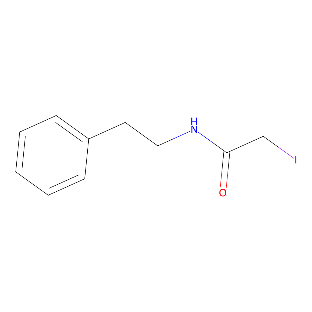2-iodo-N-(2-phenylethyl)acetamide molecular structure, CAS 64297-97-8