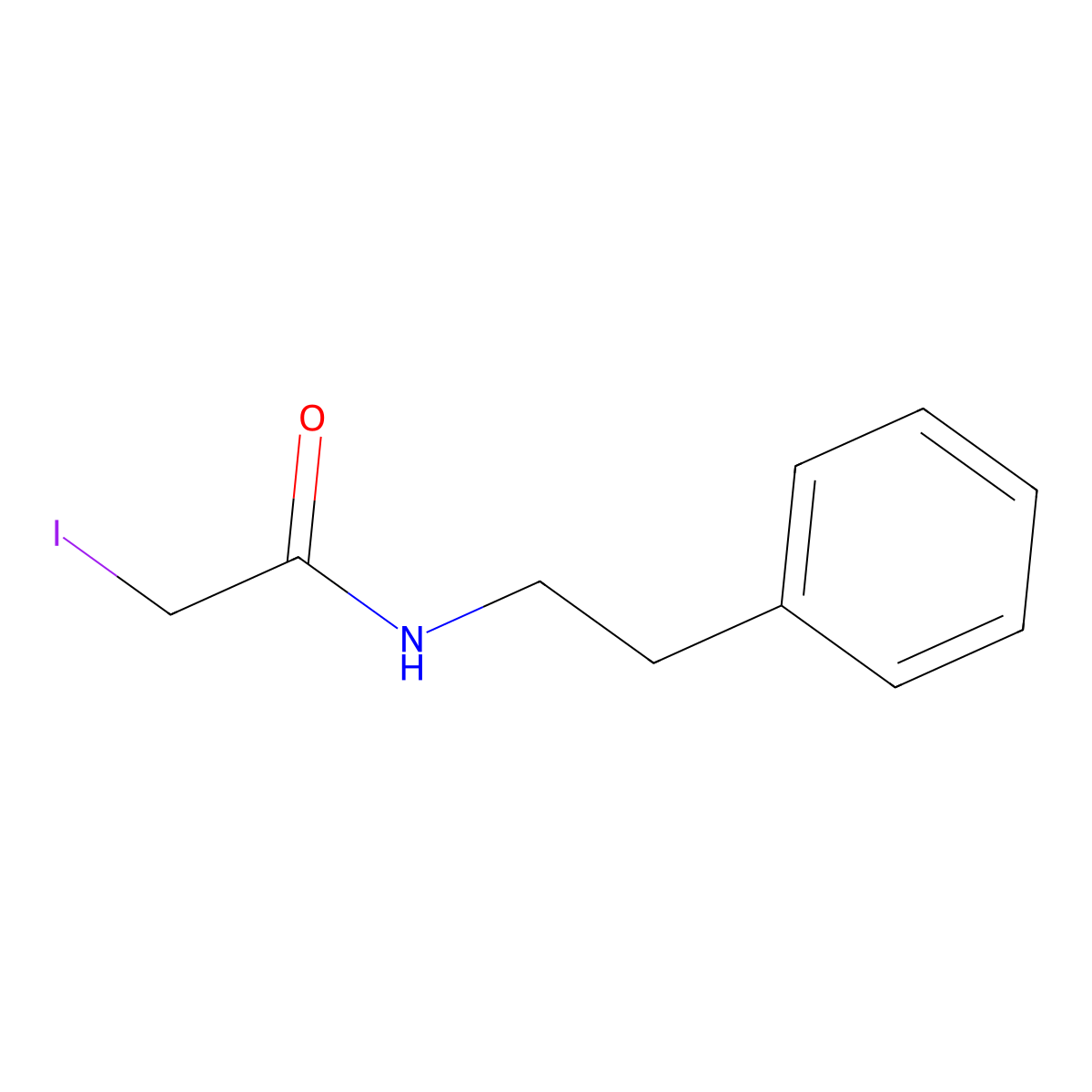 2-iodo-N-(2-phenylethyl)acetamide molecular structure, CAS 64297-97-8