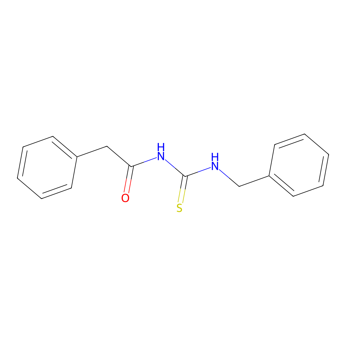 N-(benzylcarbamothioyl)-2-phenylacetamide molecular structure, CAS 642970-17-0
