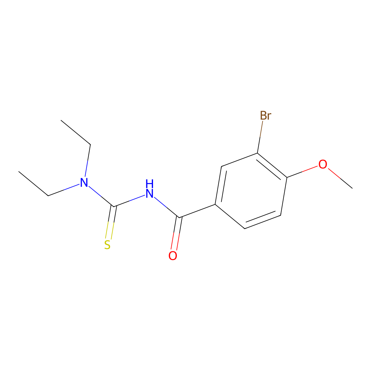3-bromo-N-(diethylcarbamothioyl)-4-methoxybenzamide molecular structure, CAS 642970-24-9