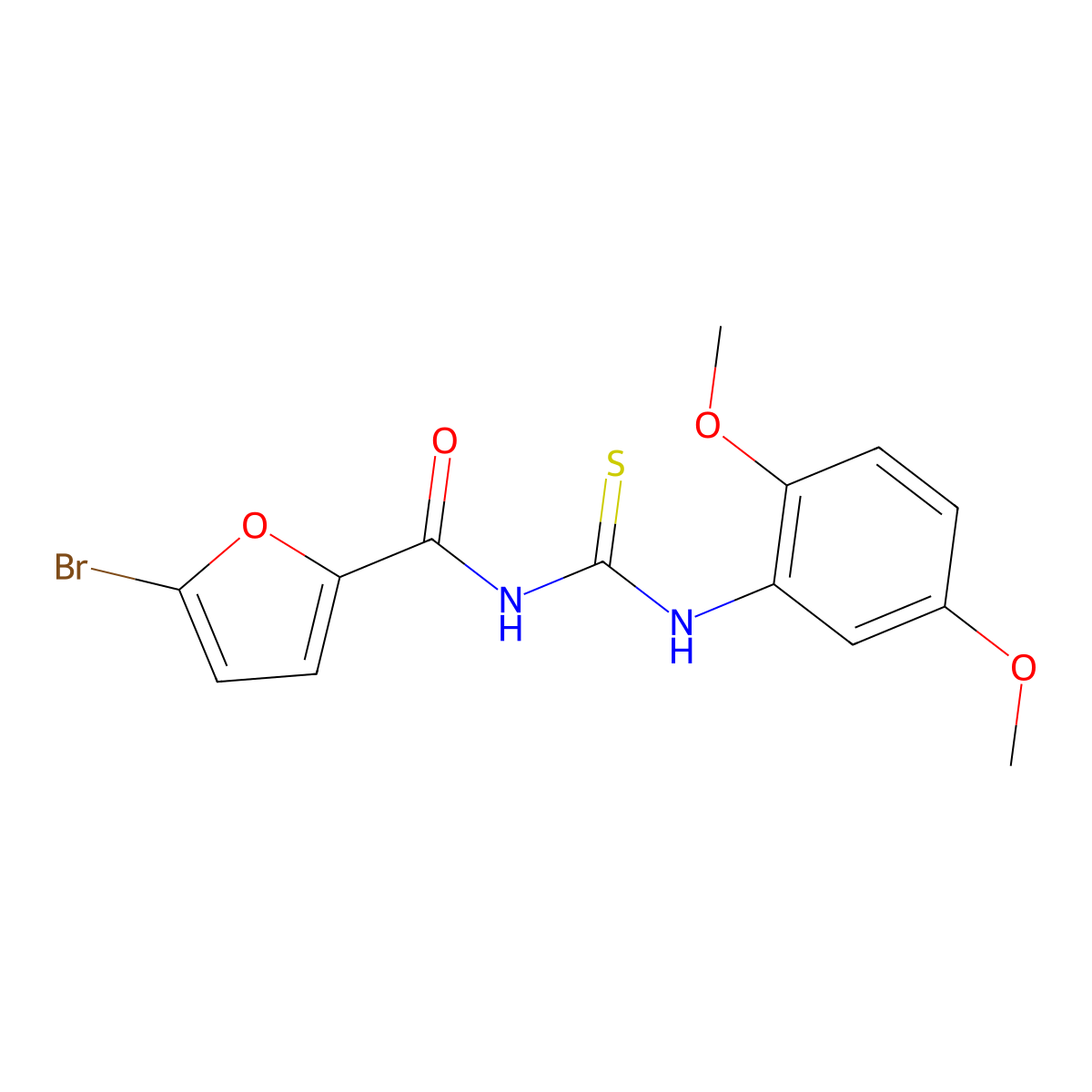 5-bromo-N-[(2,5-dimethoxyphenyl)carbamothioyl]furan-2-carboxamide molecular structure, CAS 642973-54-4