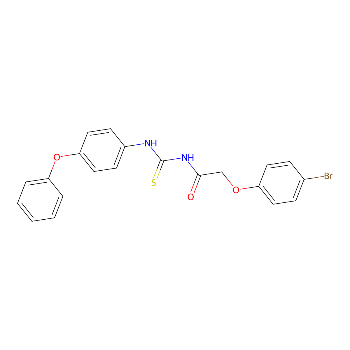 2-(4-bromophenoxy)-N-[(4-phenoxyphenyl)carbamothioyl]acetamide molecular structure, CAS 642978-51-6