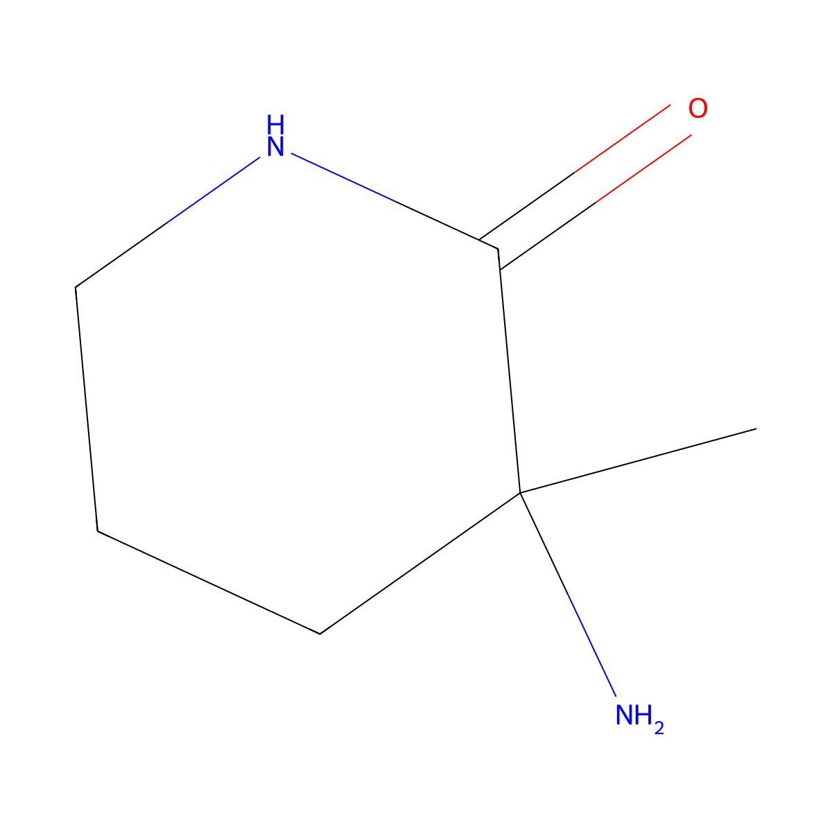 3-Amino-3-methyl-2-piperidone molecular structure, CAS 64298-90-4
