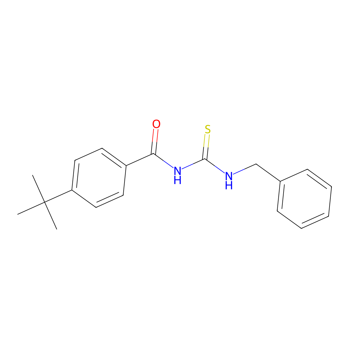 N-(benzylcarbamothioyl)-4-tert-butylbenzamide molecular structure, CAS 642981-73-5