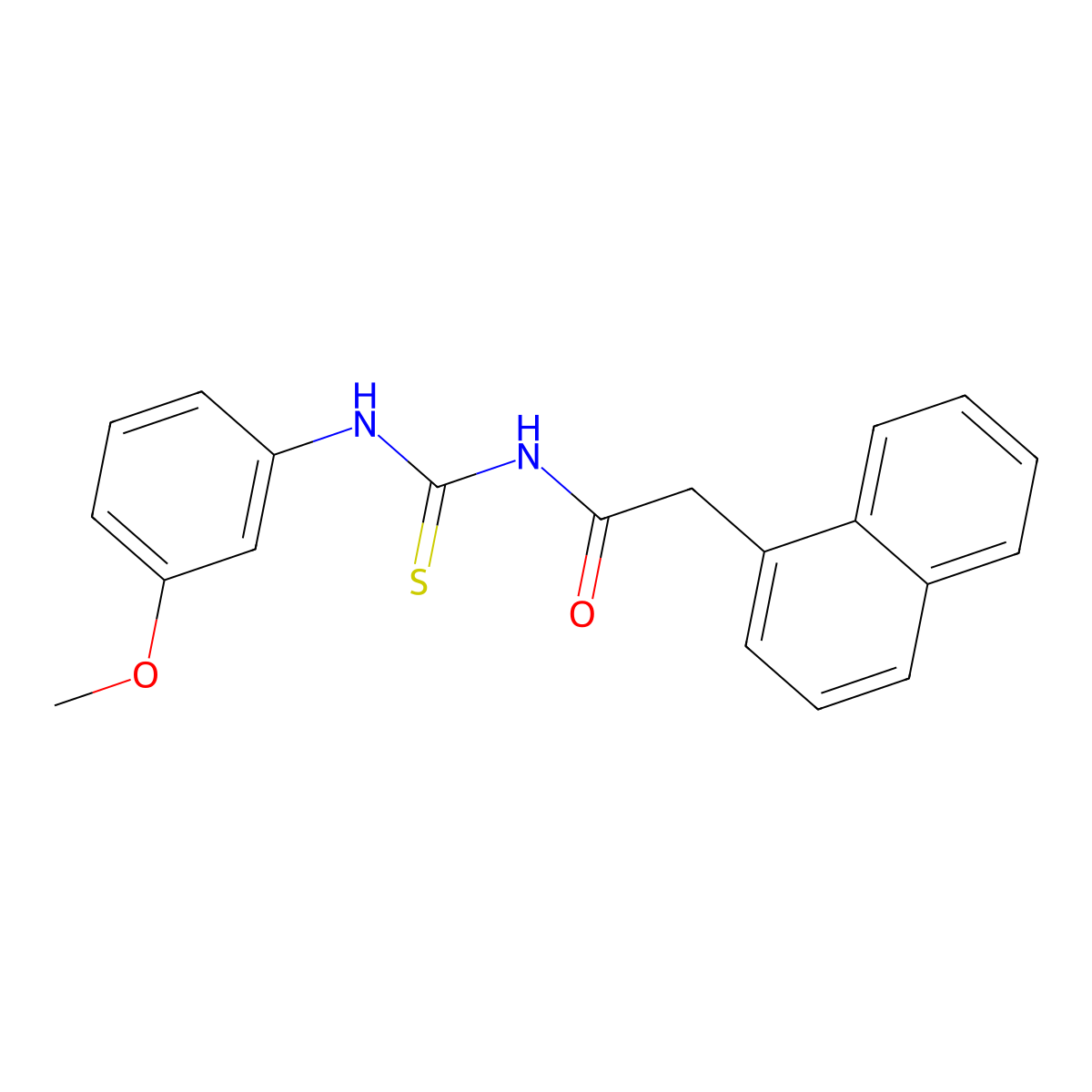 N-[(3-methoxyphenyl)carbamothioyl]-2-naphthalen-1-ylacetamide molecular structure, CAS 642994-58-9
