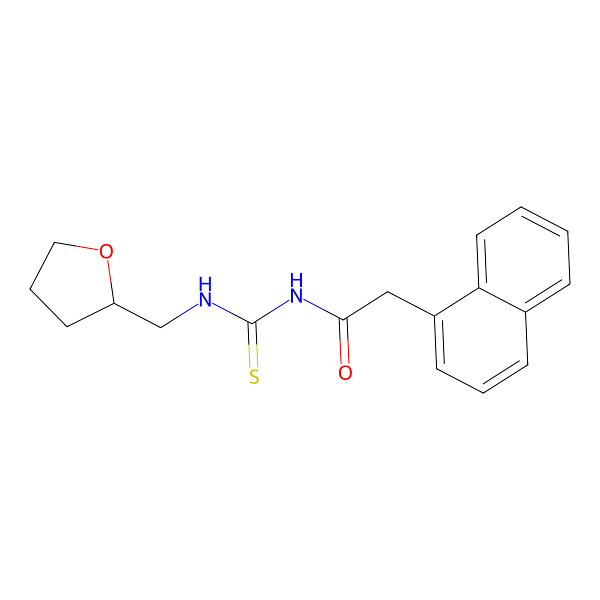 2-(naphthalen-1-yl)-N-[(tetrahydrofuran-2-ylmethyl)carbamothioyl]acetamide molecular structure, CAS 642994-67-0