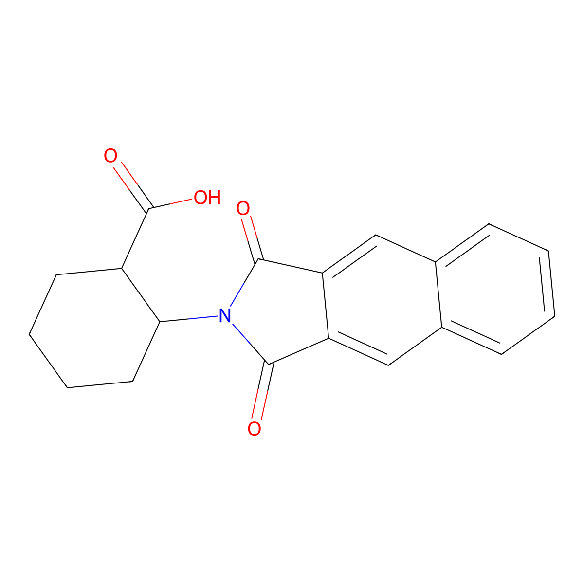 (1S,2S)-2-(Naphthalene-2,3-dicarboximido)cyclohexanecarboxylic Acid molecular structure, CAS 642995-16-2