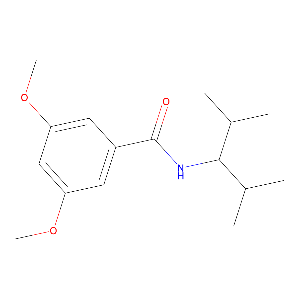 N-(2,4-dimethylpentan-3-yl)-3,5-dimethoxybenzamide molecular structure, CAS 642998-39-8