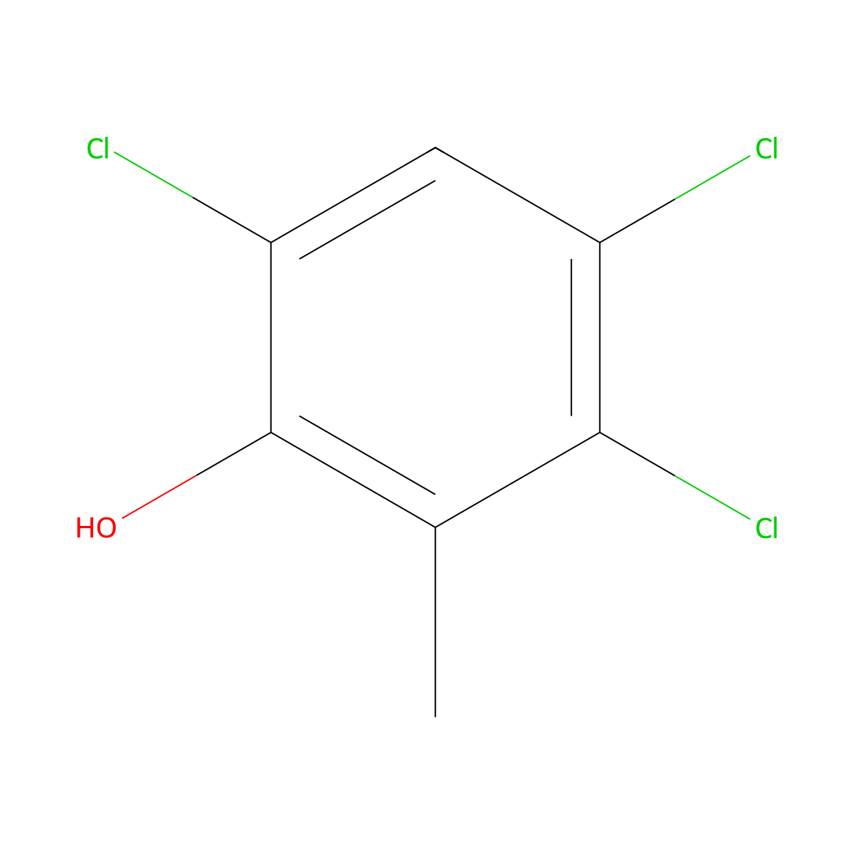 3,4,6-Trichloro-O-cresol molecular structure, CAS 643-14-1