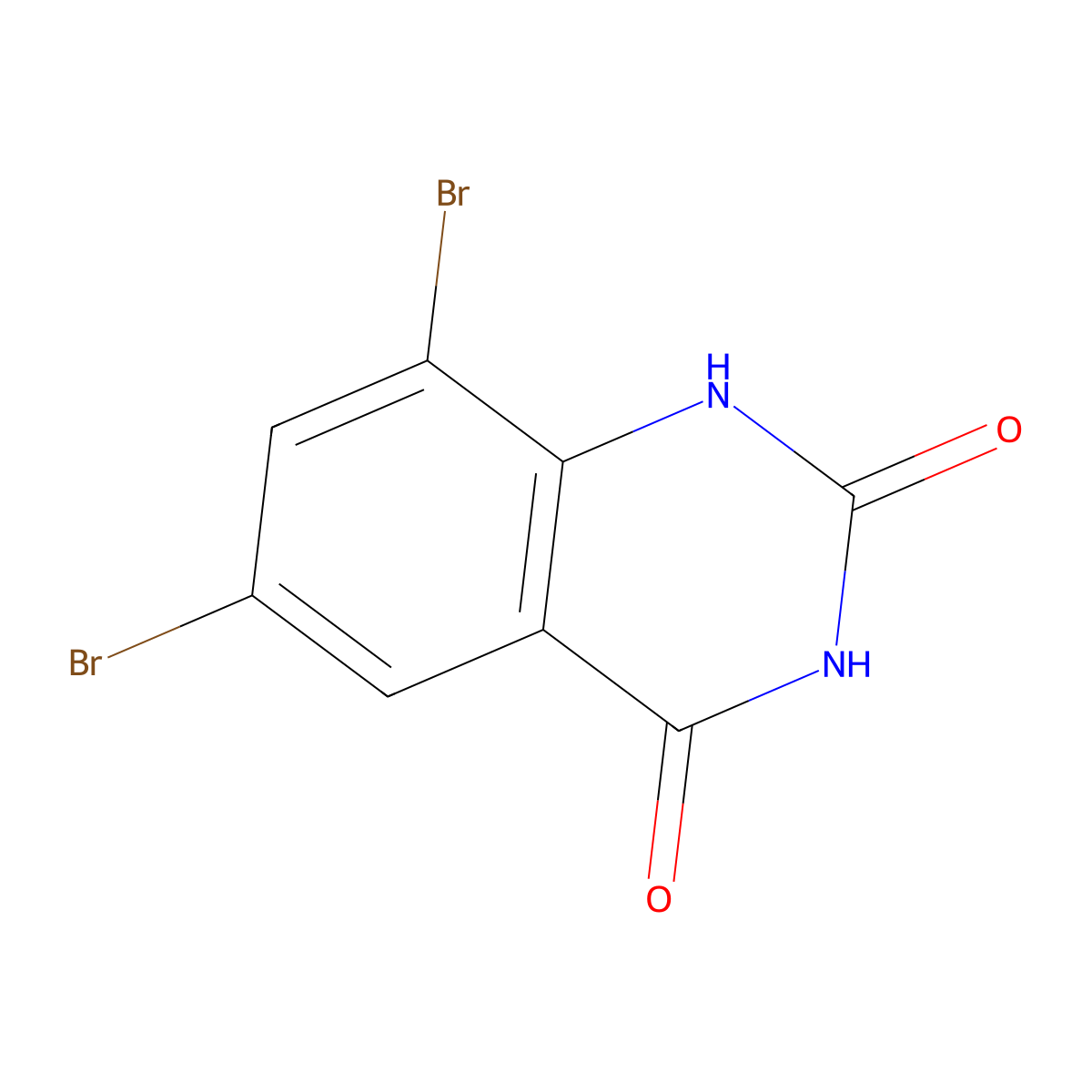 6,8-Dibromoquinazoline-2,4(1H,3H)-dione molecular structure, CAS 643-37-8