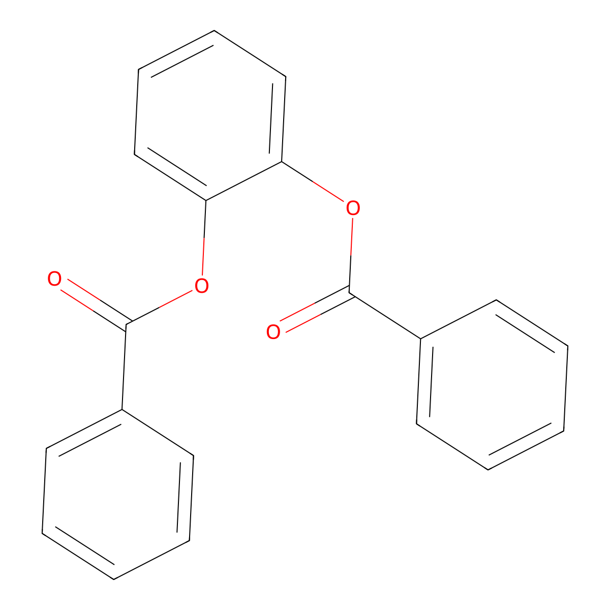 o-Phenylene dibenzoate molecular structure, CAS 643-94-7