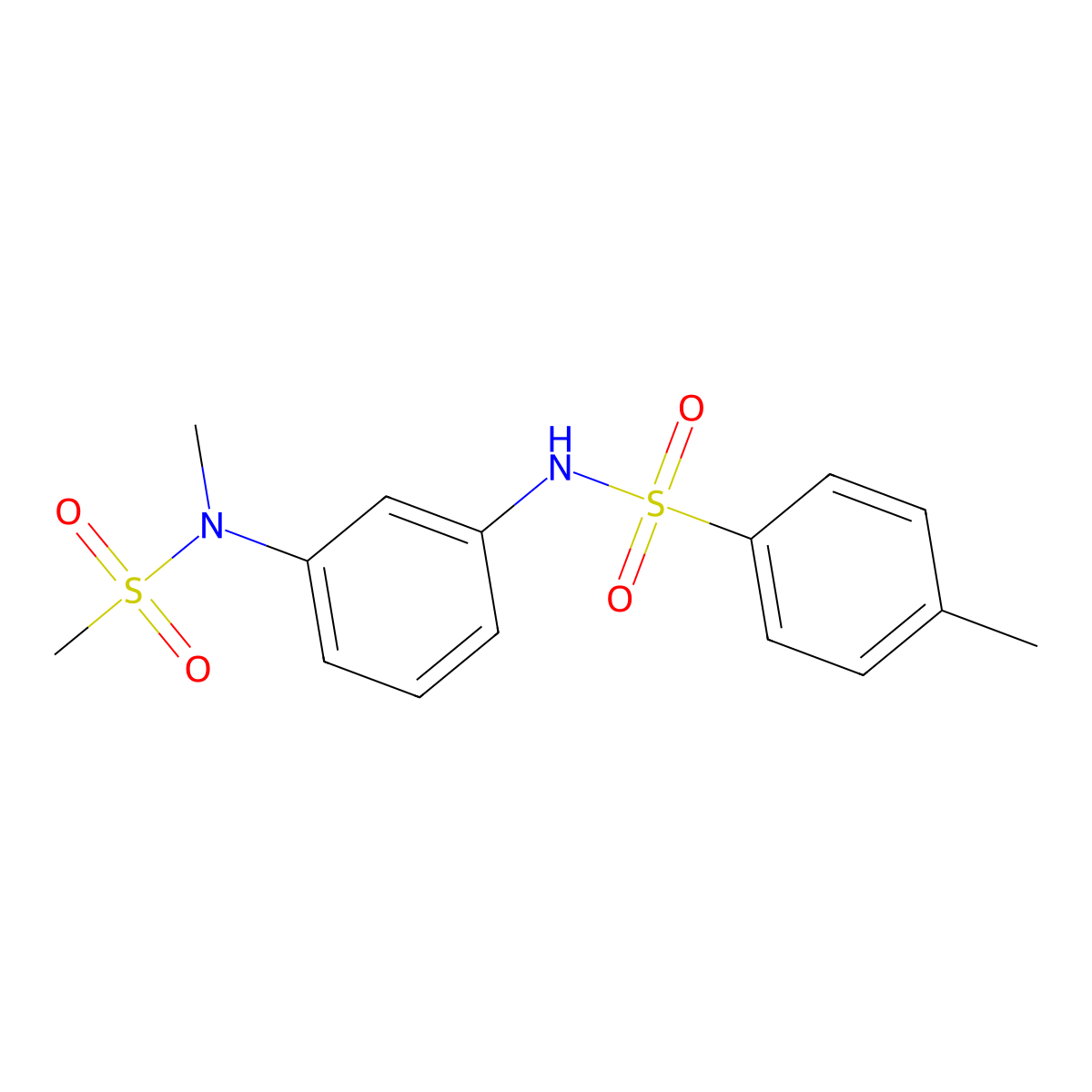 4-methyl-N-[3-[methyl(methylsulfonyl)amino]phenyl]benzenesulfonamide molecular structure, CAS 643000-52-6