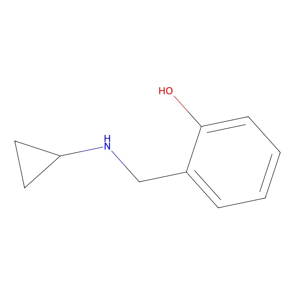 2-[(Cyclopropylamino)methyl]phenol molecular structure, CAS 643007-91-4