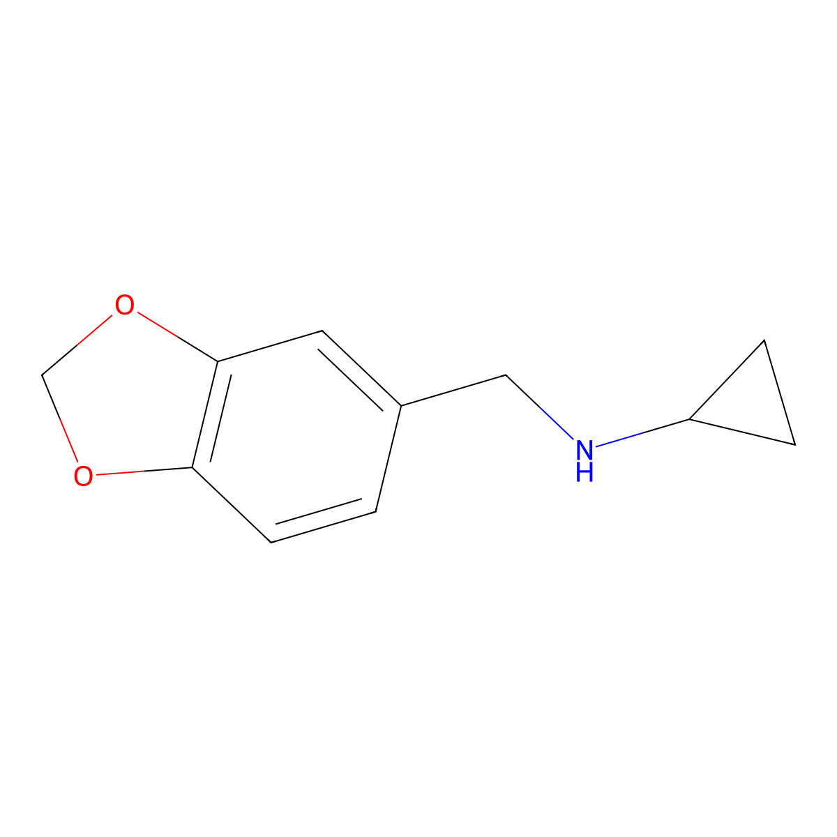 N-(1,3-benzodioxol-5-ylmethyl)cyclopropanamine molecular structure, CAS 643007-93-6