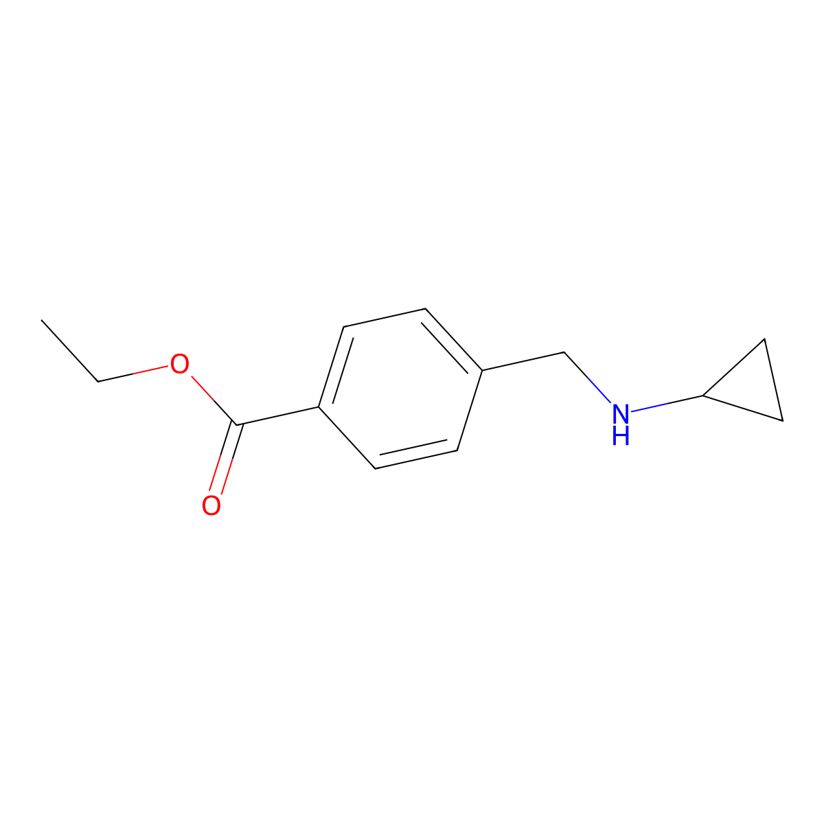 Ethyl 4-[(cyclopropylamino)methyl]benzoate molecular structure, CAS 643007-95-8