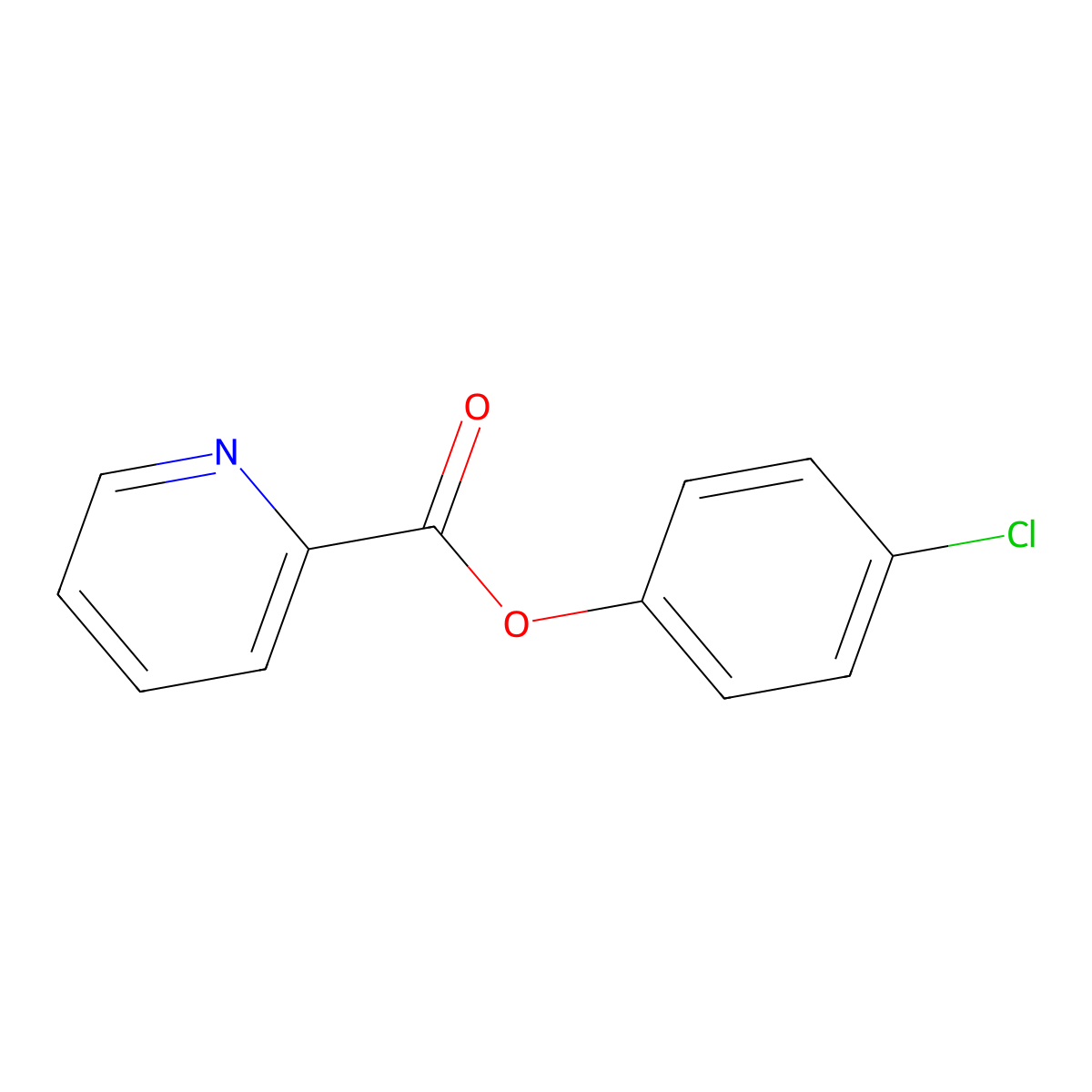 4-Chlorophenyl 2-pyridinecarboxylate molecular structure, CAS 64301-94-6