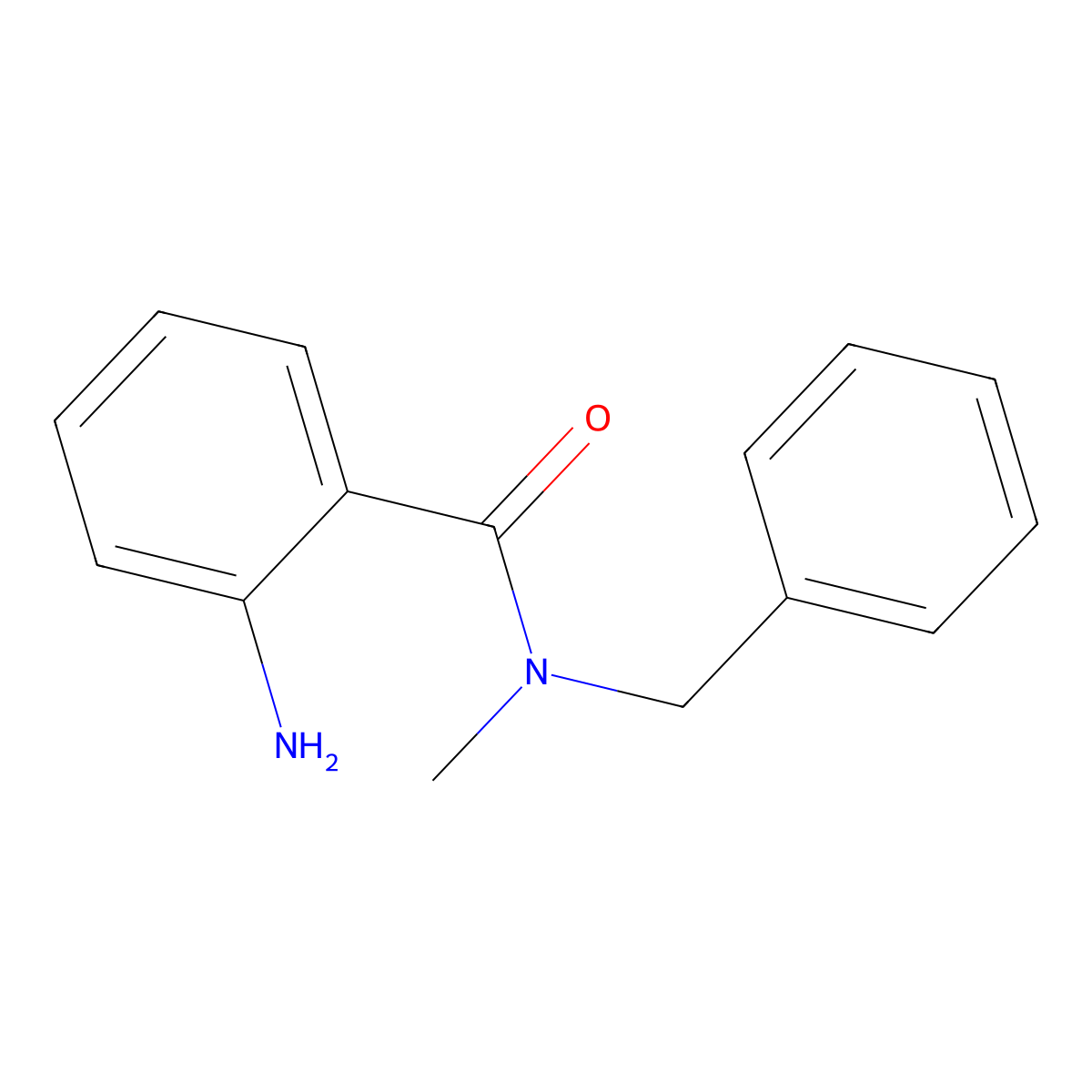 2-amino-N-benzyl-N-methylbenzamide molecular structure, CAS 64302-56-3
