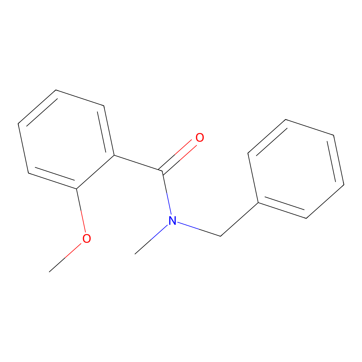 N-benzyl-2-methoxy-N-methylbenzamide molecular structure, CAS 64302-58-5