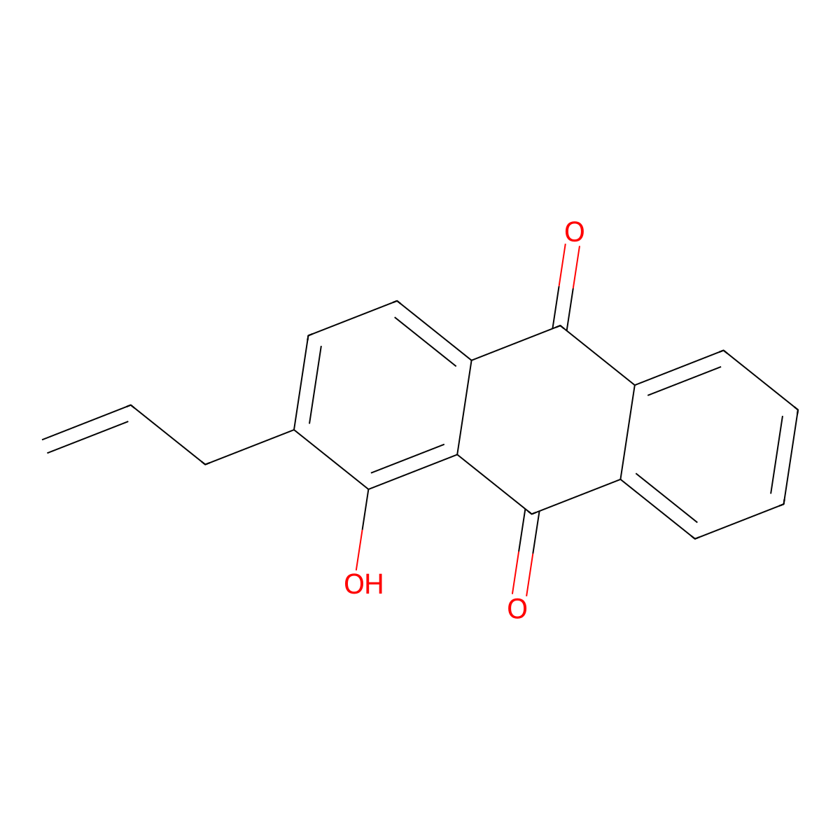 2-Allyl-1-hydroxy-9,10-anthraquinone molecular structure, CAS 64302-87-0