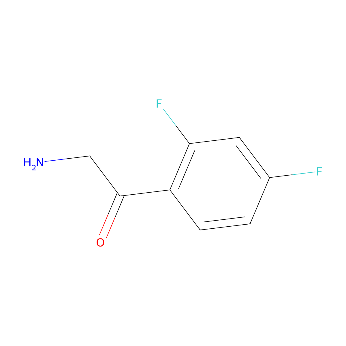 2-Amino-1-(2,4-difluorophenyl)ethanone molecular structure, CAS 643029-92-9