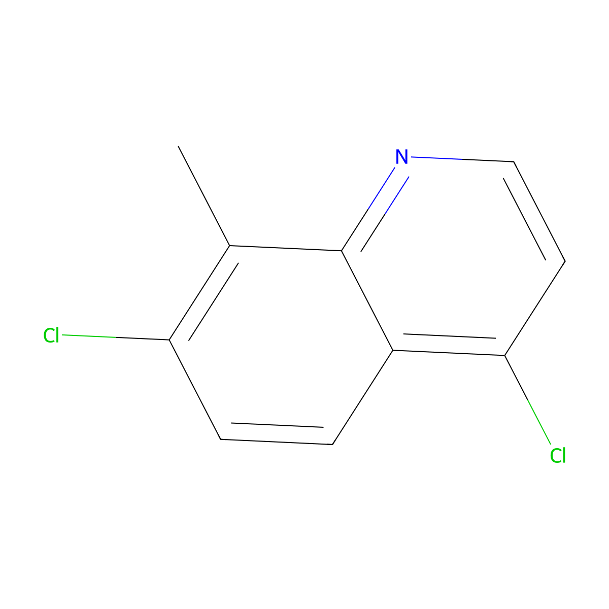 4,7-Dichloro-8-methylquinoline molecular structure, CAS 643039-79-6