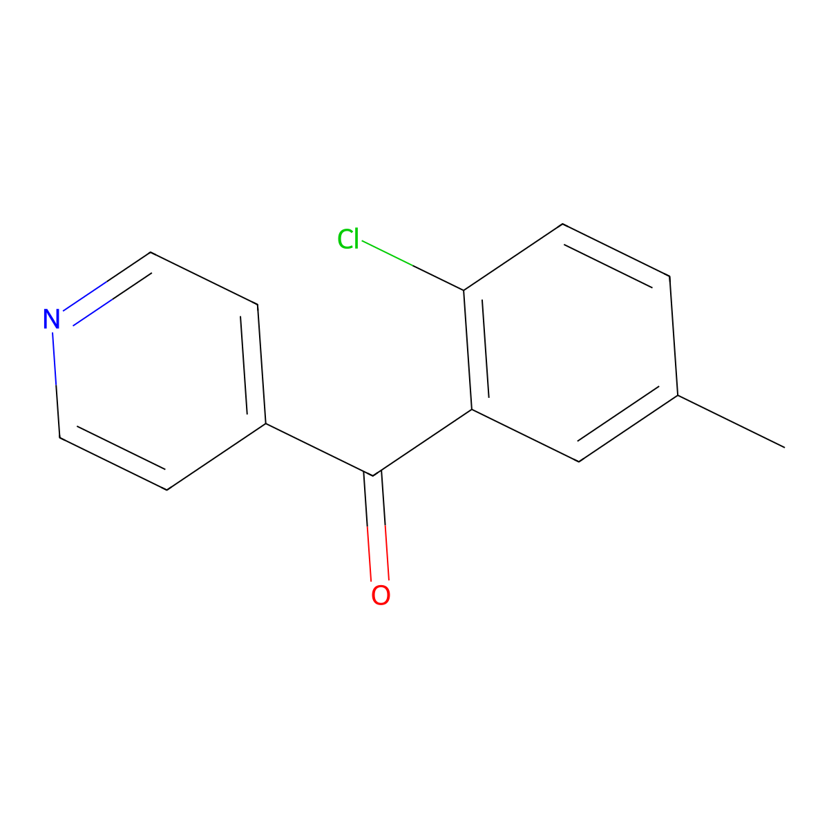 (2-Chloro-5-methylphenyl)-4-pyridinylmethanone molecular structure, CAS 64306-55-4