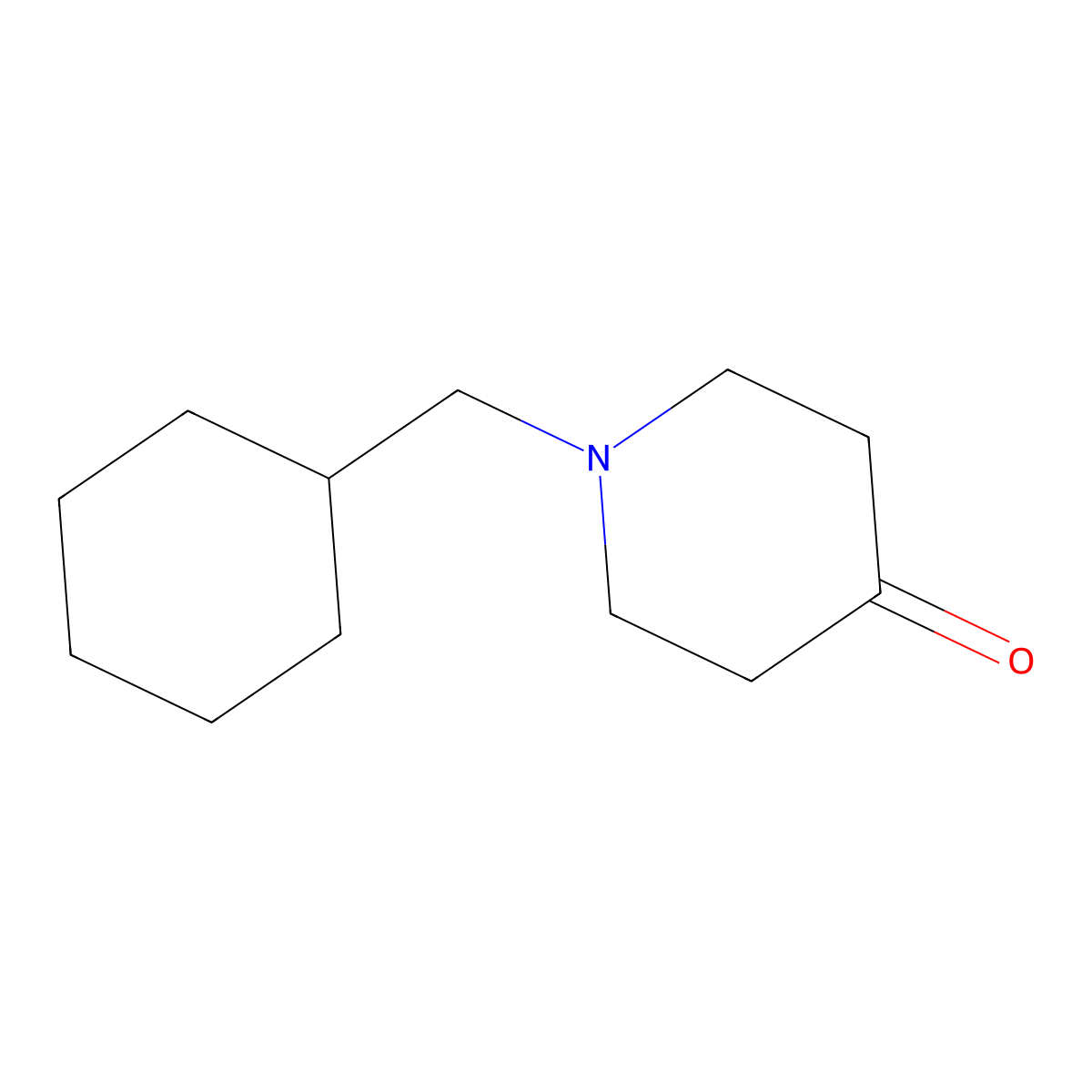 1-(Cyclohexylmethyl)piperidin-4-one molecular structure, CAS 64306-76-9