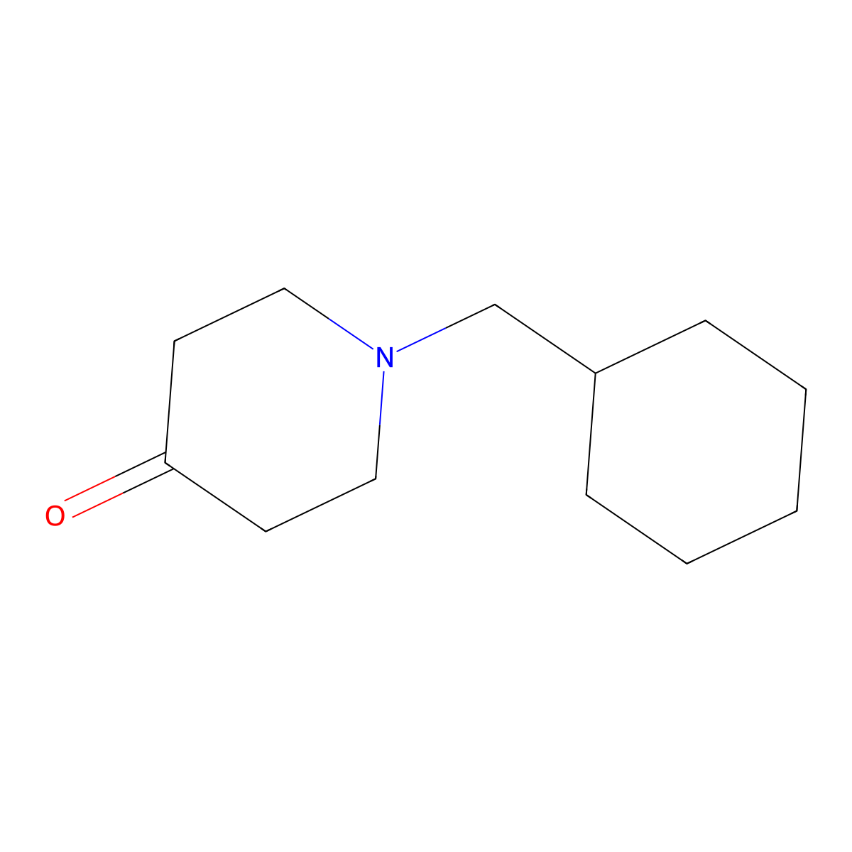 1-(Cyclohexylmethyl)piperidin-4-one molecular structure, CAS 64306-76-9