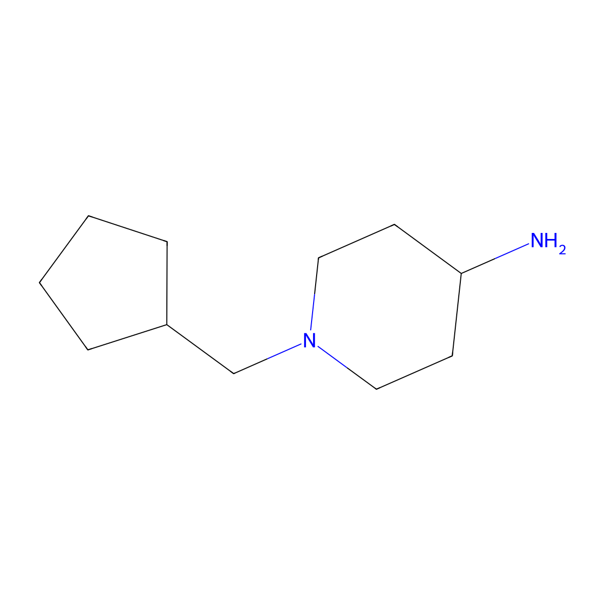 1-(Cyclopentylmethyl)piperidin-4-amine molecular structure, CAS 64306-78-1