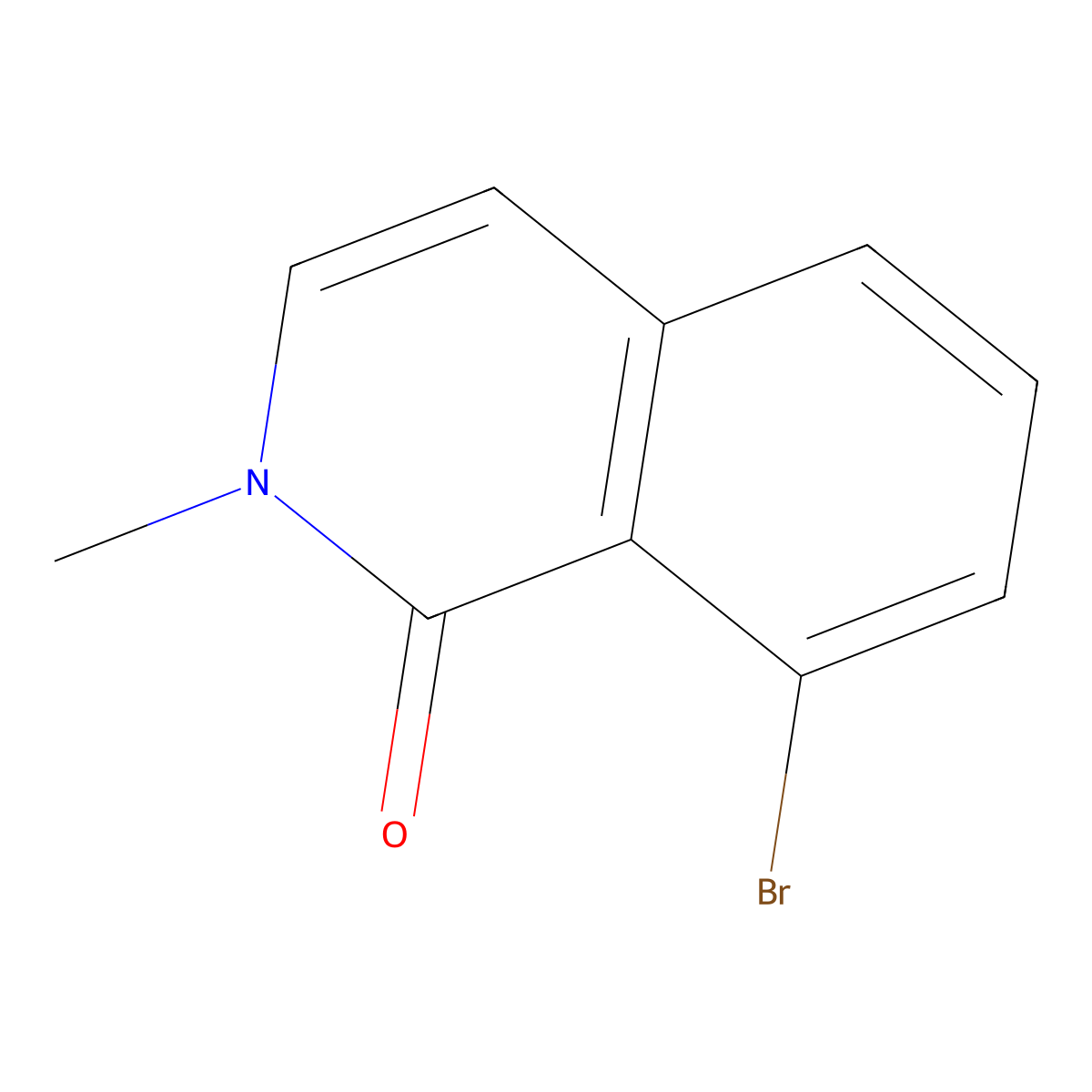 8-Bromo-2-methylisoquinolin-1(2H)-one molecular structure, CAS 643069-17-4