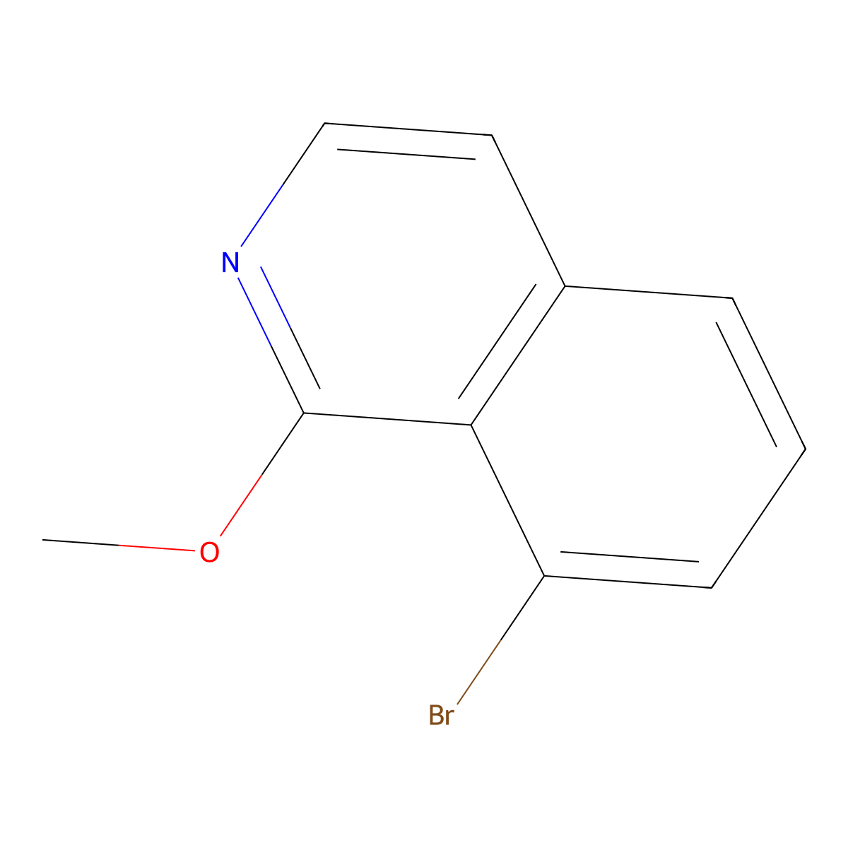 8-Bromo-1-methoxyisoquinoline molecular structure, CAS 643069-25-4