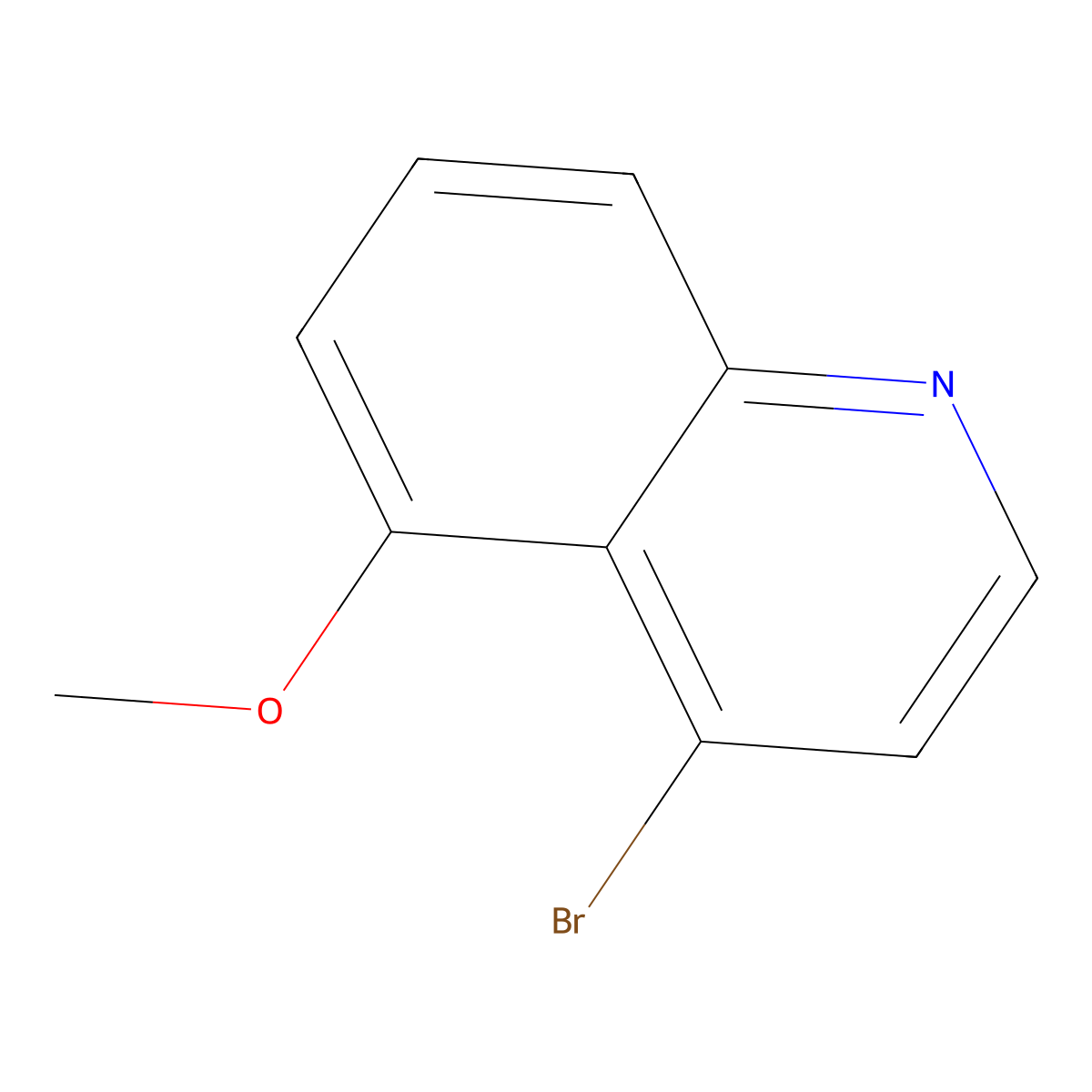 4-Bromo-5-methoxyquinoline molecular structure, CAS 643069-46-9