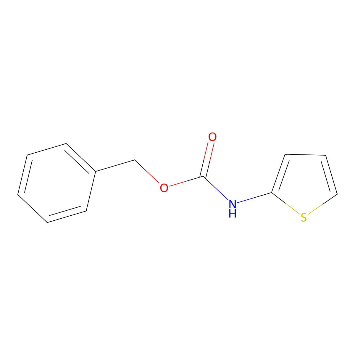 Benzyl thiophen-2-ylcarbamate molecular structure, CAS 64307-10-4