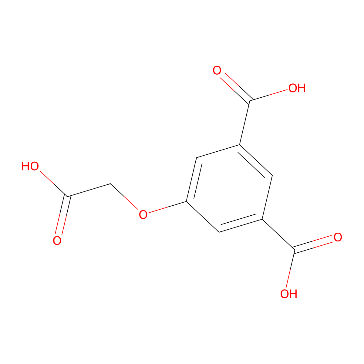 1,3-Benzenedicarboxylic acid, 5-(carboxymethoxy)- molecular structure, CAS 643074-77-5