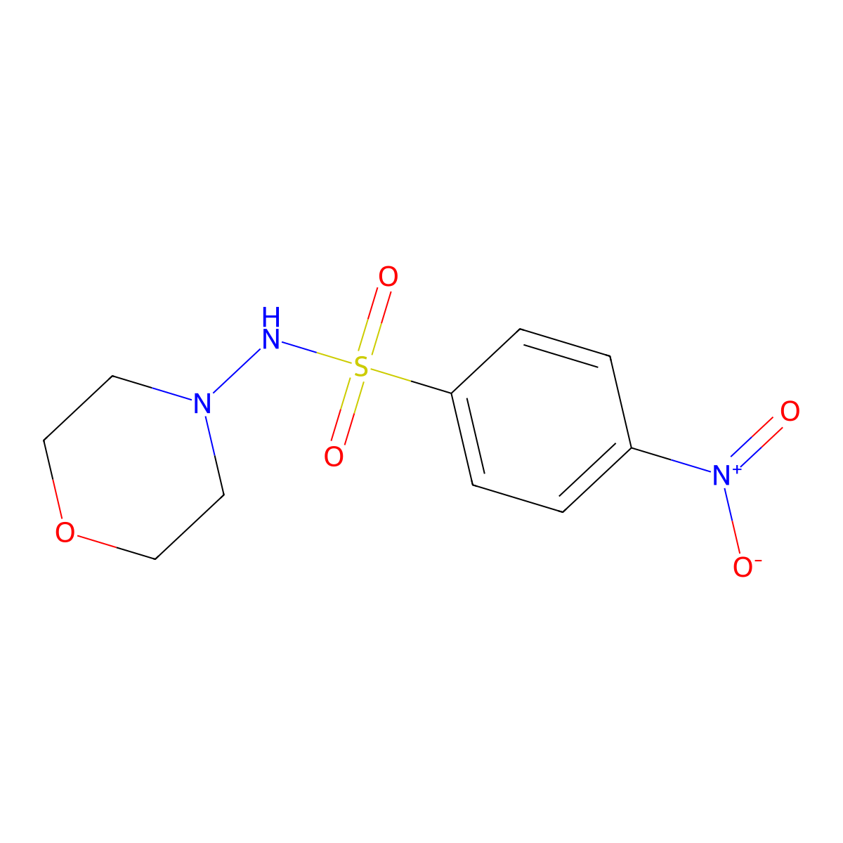 4-(Hydroxy(oxido)amino)-N-(4-morpholinyl)benzenesulfonamide molecular structure, CAS 64308-51-6