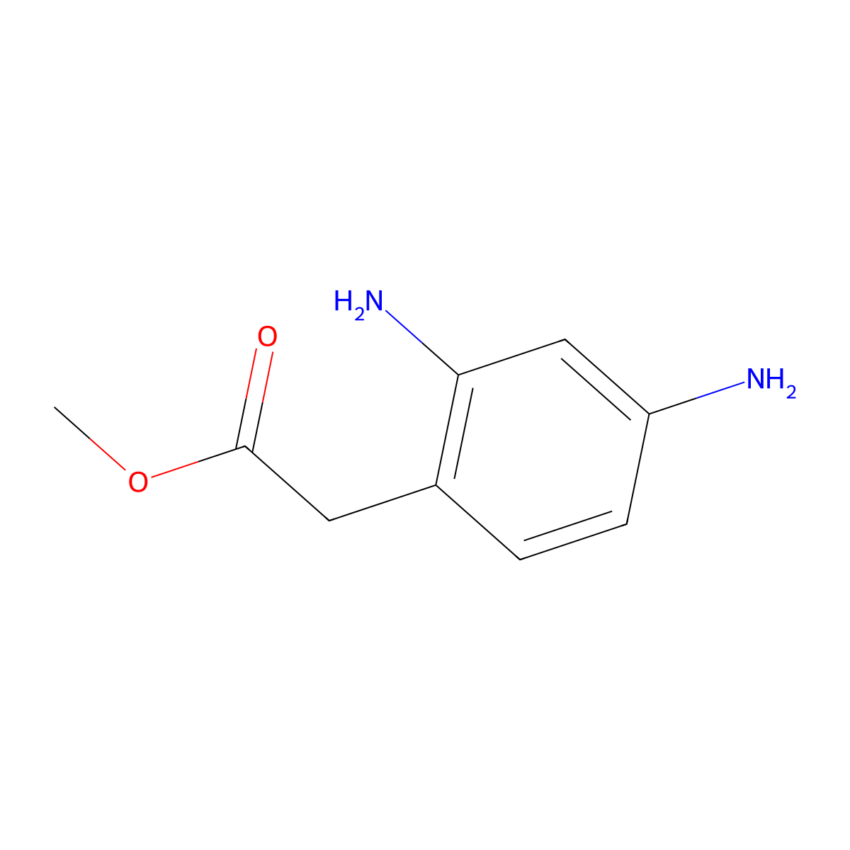Methyl (2,4-diaminophenyl)acetate molecular structure, CAS 643081-99-6