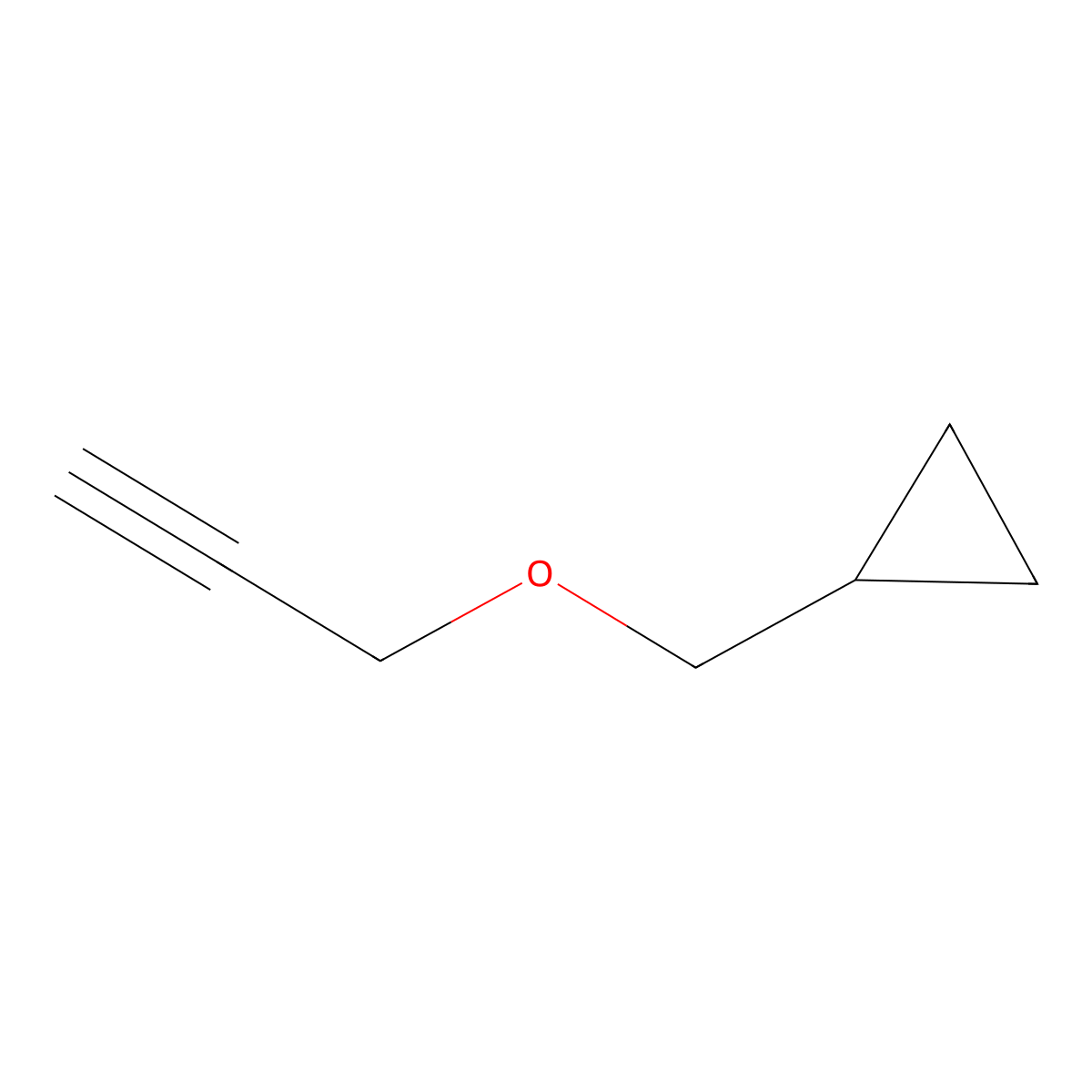((Prop-2-yn-1-yloxy)methyl)cyclopropane molecular structure, CAS 643083-59-4