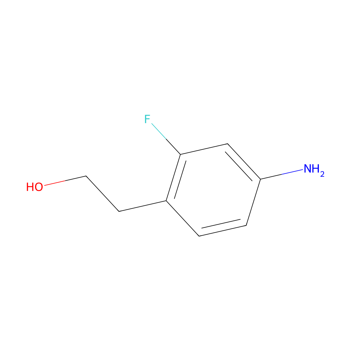 2-(4-Amino-2-fluorophenyl)ethanol molecular structure, CAS 643086-79-7