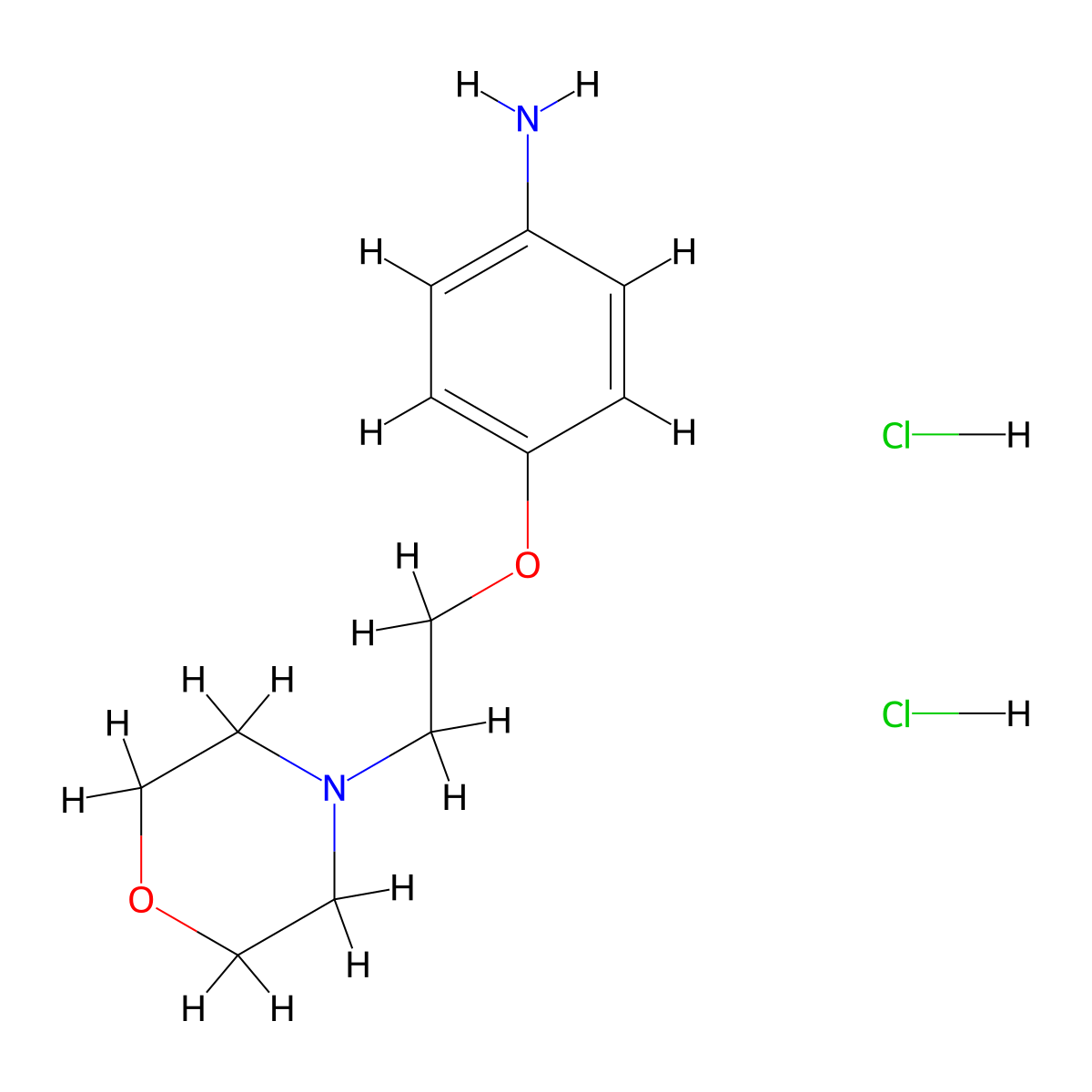 4-(2-(Morpholin-4-yl)ethoxy)aniline dihydrochloride molecular structure, CAS 643087-08-5