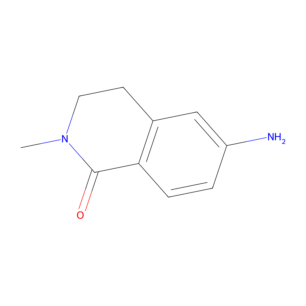 6-Amino-2-methyl-1,2,3,4-tetrahydroisoquinolin-1-one molecular structure, CAS 643087-29-0