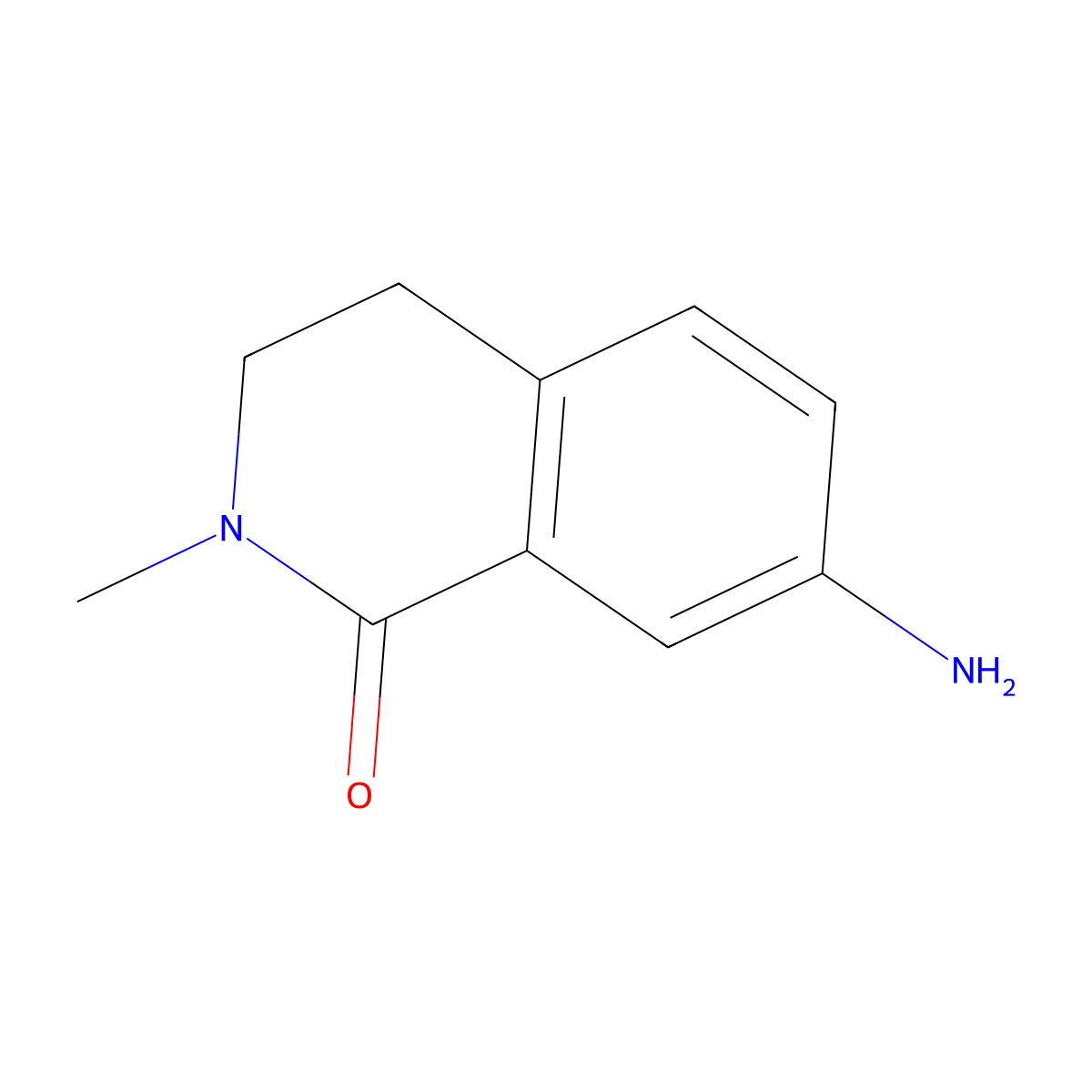 7-Amino-2-methyl-1,2,3,4-tetrahydroisoquinolin-1-one molecular structure, CAS 643087-30-3